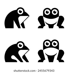 Set of Frog logo. Icon design. Template elements