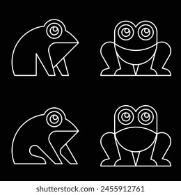 Satz Frosch-Logo. Symboldesign. Vorlage Elemente