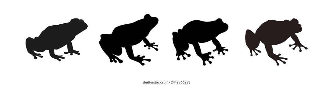 Satz von Frosch-Silhouetten - Vektorillustration	