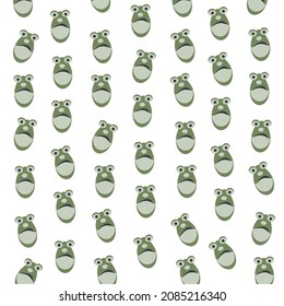 Set of frogs on a white background