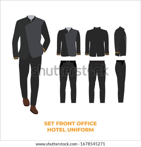 Set Front Officer Hotel Uniform Male
