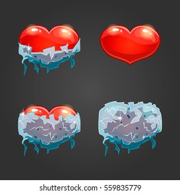Set with frozen heart