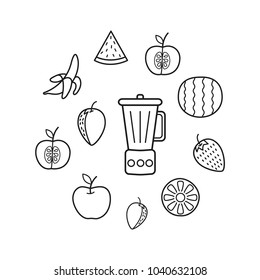 set of fruit and blender fruit mix machine 