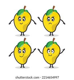 set of fruit character for education 
simple and elegant design
