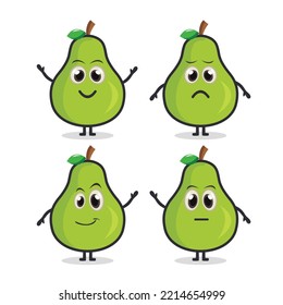 set of fruit character for education 
simple and elegant design