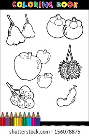 Set of Fruit doodle drawings vector.eps10