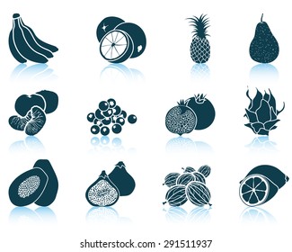 Set of fruit icons.