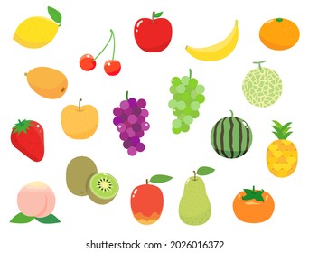 A set of fruit illustrations.