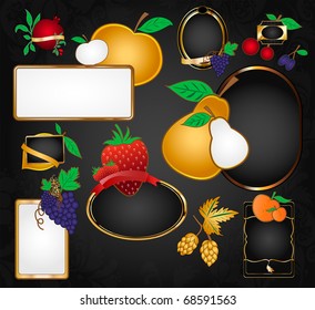 Set of Fruit Labels with Space for Text