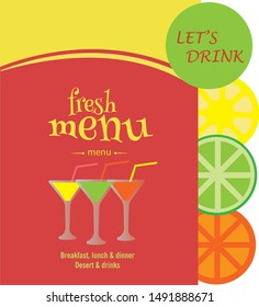 Set of fruit menu flyer design templates.
