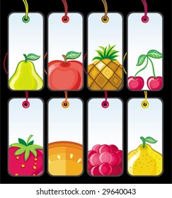 Set of fruit tags #2. To see similar, please VISIT MY PORTFOLIO

