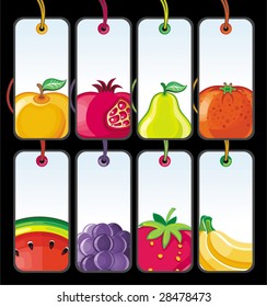 Set of fruit tags. To see similar, please VISIT MY PORTFOLIO

