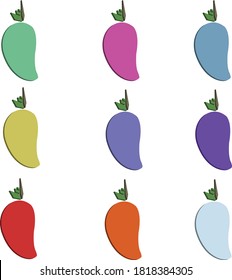 ein Obstset mit variabler Farbe