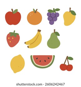 set of fruit Vector illustration