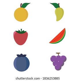 set fruit vector Illustration art