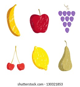 Set of fruits