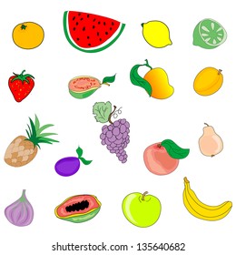 set of fruits