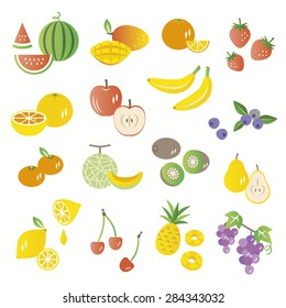 Set of fruits