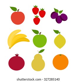 Set of fruits