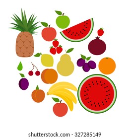 Set of fruits