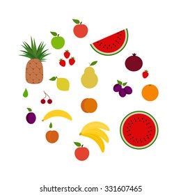 Set of fruits