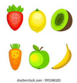 Set of fruits