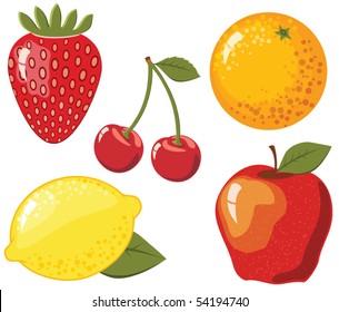 Set of the fruits