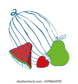 Set of fruits