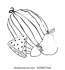 Set of fruits