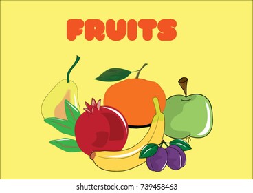 Set of fruits