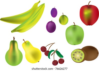 Set of fruits