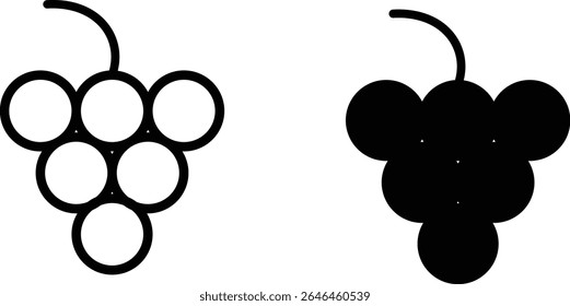 Conjunto de ícones de frutas ilustração vetorial. Frutas - conjunto de ícones da web de linha fina. conjunto de ícones isolados no fundo branco. Traçado editável.