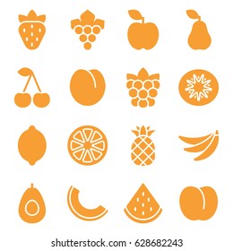 Set of fruits icons. Vector illustration