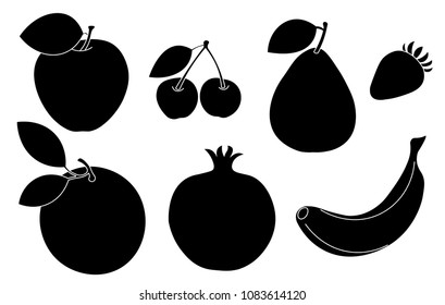 Set of Fruits Vector Design