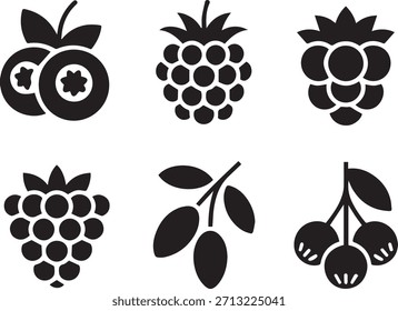 Conjunto de ilustrações de vetor de frutas, ícones de frutas frescas variadas, coleção em preto e branco para alimentos, nutrição e design de estilo de vida saudável