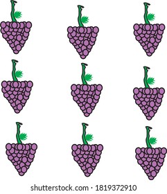 Conjunto de frutas y verduras.