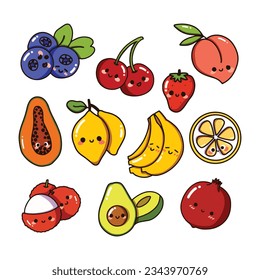  set of fruits and vegetables