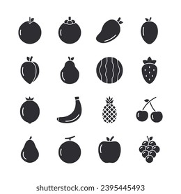 set of fruits and vegetables