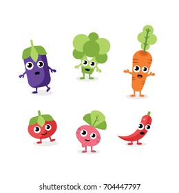 Set of fruits and vegetables
