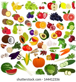 Set fruits and vegies