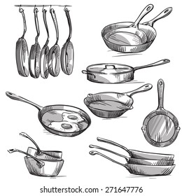 Set of frying pans 