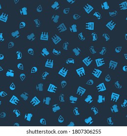 Set FTP folder, Bottles of wine in box, Car protection or insurance and Water drop percentage on seamless pattern. Vector.