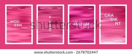 Set of fuchsia pink gradient abstract background. Nude blurred pattern poster. Modern visual project design for social media, idol poster, banner, flyer, brochure, covers and web banner.