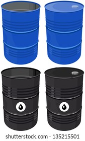 Set full barrel oil isolated