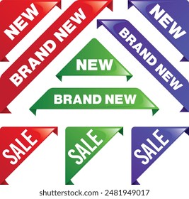 Set of fully editable sales tag vectors