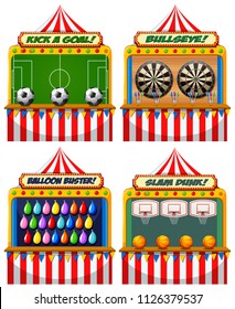 A Set of Fun Fair Game illustration