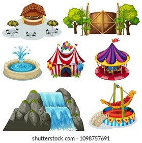 A Set of Fun Fair illustration