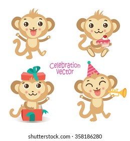 Set Of ?ute Fun Monkey. Cartoon Animal. Celebration Vector Collection. Cute Monkey Tattoos. Cute Monkey Images. Cute Monkey Doll. Cute Monkey Plush. Cute Monkey Baby. Cute Monkey Playing.