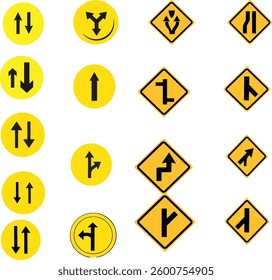 A set of fundamental traffic signals intended to control, alert, and direct vehicles and pedestrians for effective and safe road travel.