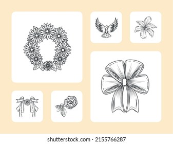 set funeral service sketch design